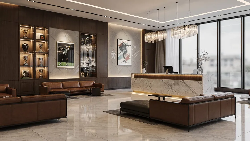 Artist impression of the members’ lounge