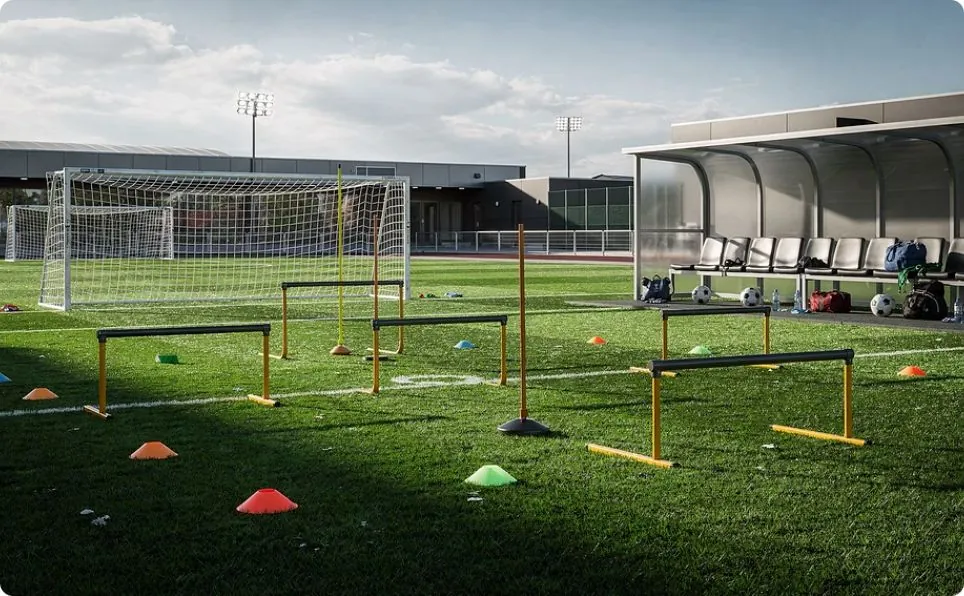 Artist impression of the Bayu football training pitch